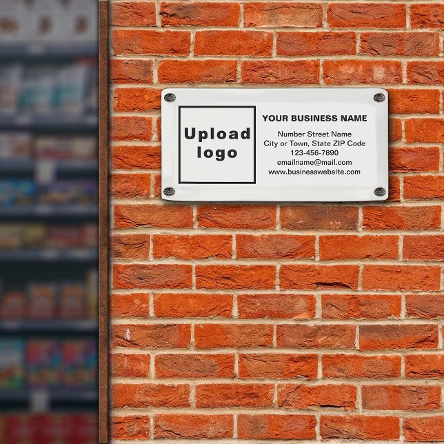 Business Brand on Small White Banner (Small white banner with your business brand)