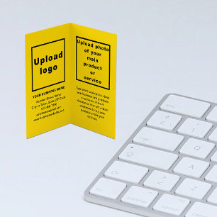 Business Brand on Small Yellow Folded Card