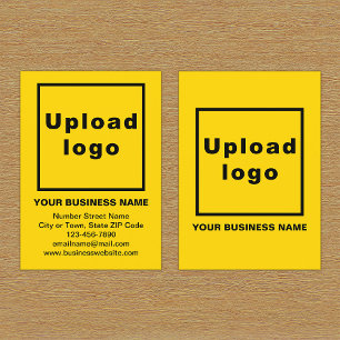 Business Brand on Small Yellow Portrait Card