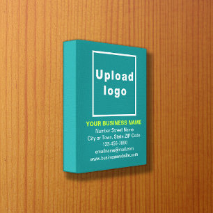 Business Brand on Teal Green Canvas Print