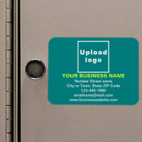 Business Brand on Teal Green Rectangle Flexible