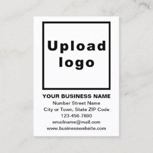 Business Brand on White Flat Place Card