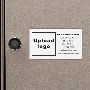 Business Brand on White Magnetic Card