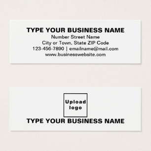 Business Brand on White Mini Profile Card
