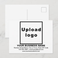 Business Brand on White Postcard