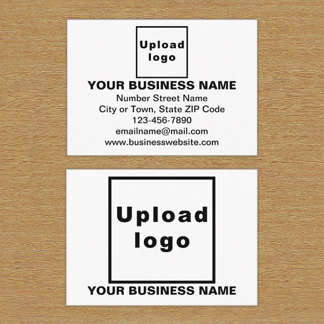 Business Brand on White Rectangle Enclosure Card (Front and back sides of white enclosure card with your business brand.)