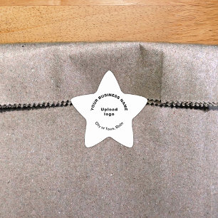 Business Brand on White Star Shape Sticker
