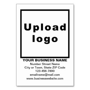 Business Brand on White Table Card