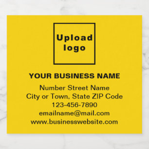 Business Brand on Yellow Beer Bottle Label