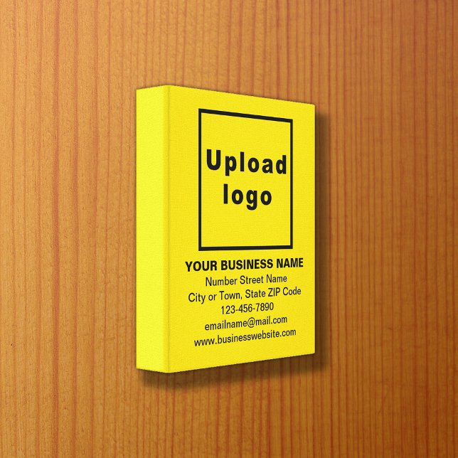 Business Brand on Yellow Canvas Print (Creator Uploaded)