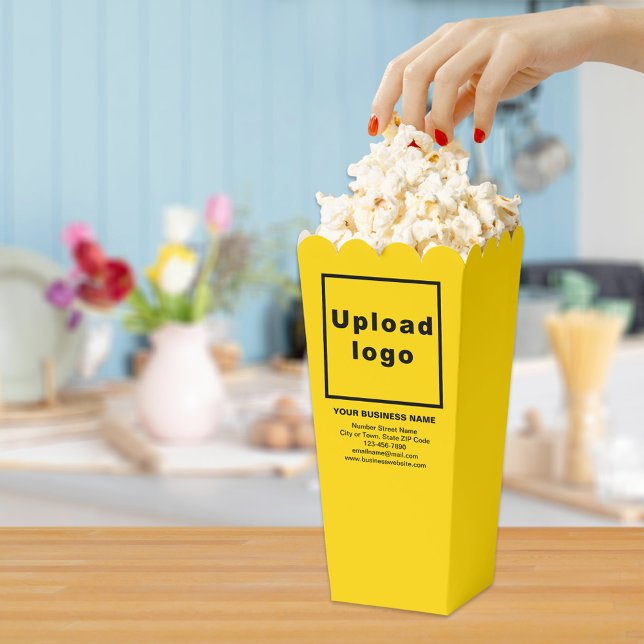 Business Brand on Yellow Popcorn Box (Business brand on yellow popcorn box)