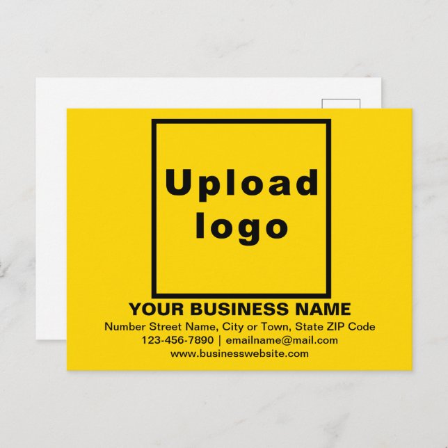 Business Brand on Yellow Postcard (Front/Back)