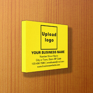 Business Brand on Yellow Rectangle Canvas Print