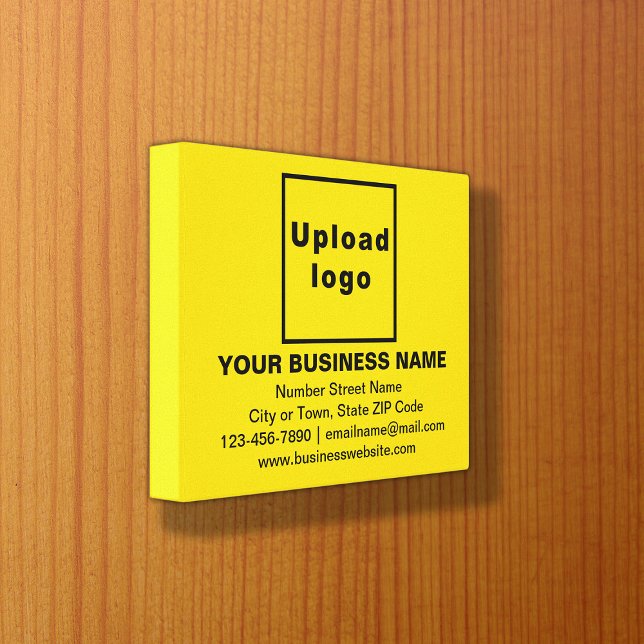 Business Brand on Yellow Rectangle Canvas Print (Creator Uploaded)