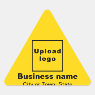 Business Brand on Yellow Triangle Sticker