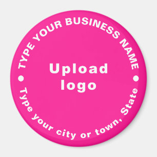 Business Brand Pink Round Shape Magnet