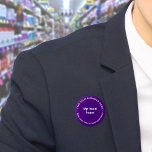 Business Brand Purple Round Button<br><div class="desc">Round shape button that you can customise to put your business name and logo. You can use this button as uniform accessory of your staff. You can also use it as packaging accessory. You can also include it in your marketing materials to advertise your business or to promote your brand...</div>