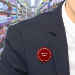 Business Brand Red Round Button<br><div class="desc">Round shape button that you can customise to put your business name and logo. You can use this button as uniform accessory of your staff. You can also use it as packaging accessory. You can also include it in your marketing materials to advertise your business or to promote your brand...</div>