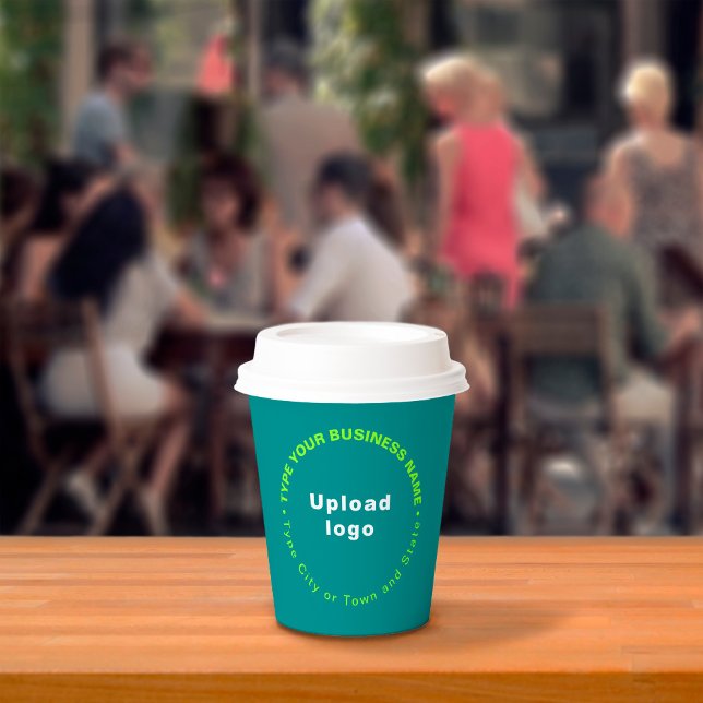 Business Brand Teal Paper Cup (Creator Uploaded)