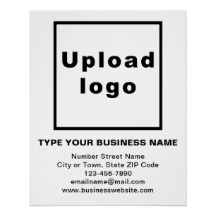 Business Brand White Glossy Poster