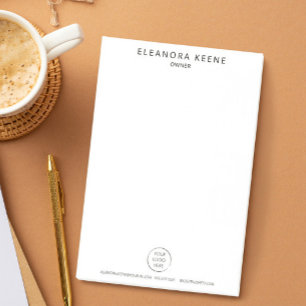 Business Branded Logo, Name, and Contact Info Post-it Notes