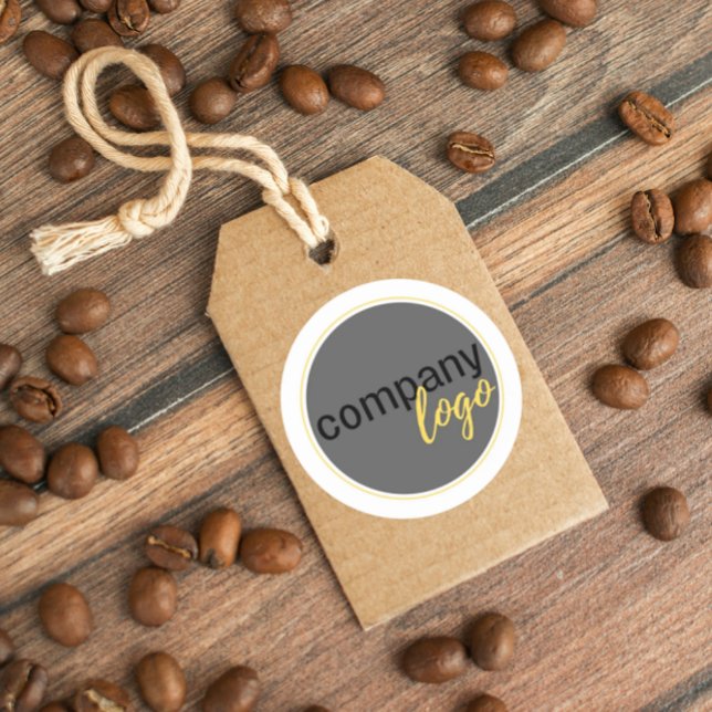 BUSINESS BRANDED LOGO ON CUSTOM COMPANY MARKETING CLASSIC ROUND STICKER (Creator Uploaded)