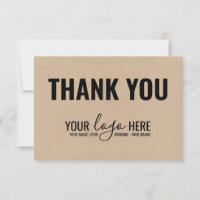Business Branding Company Logo Kraft Thank You