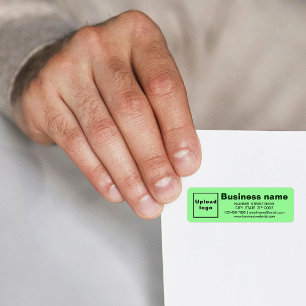 Business Branding On Light Green Return Address