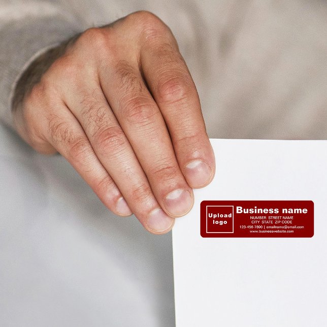 Business Branding On Red Return Address Label (Red return address label with your business brand)