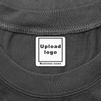 Business Branding On White Square Iron On Labels