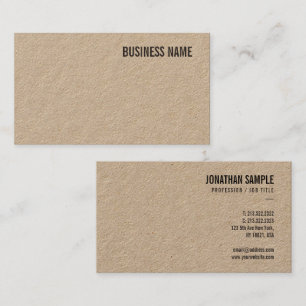 Business Brown Kraft Paper Elegant Modern Template Card