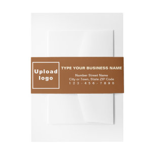 Business Brown Portrait Format Invitation Belly Band