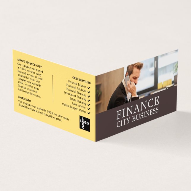Business Call, Logo/Photo, Business & Finance Business Card (Outside)