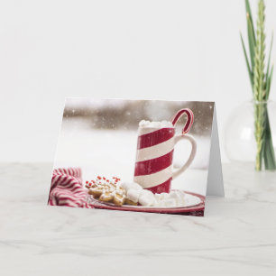 Business Candy Cane Warm Wishes For Customers Holiday Card