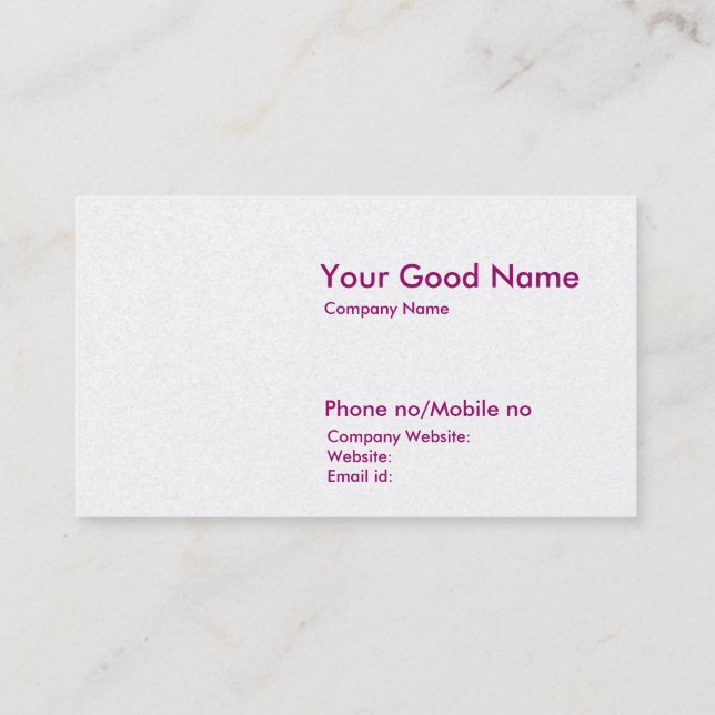 Business card (Back)