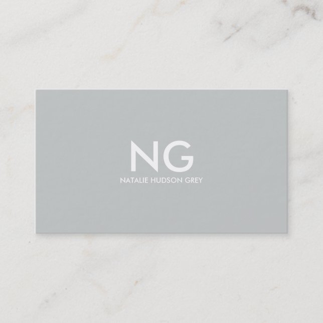 Business Card 001 - Lady Elegance, Gray / Black (Front)