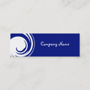 Business Card Abstract Blue Recycle Skinny