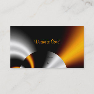 Business Card Abstract Orange Grey Silver Black