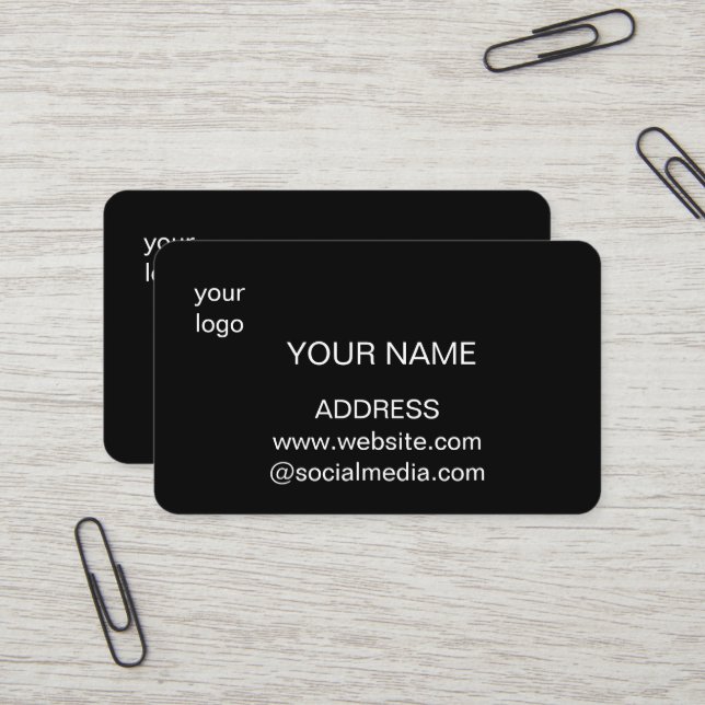 Business Card add your logo details (Front/Back In Situ)