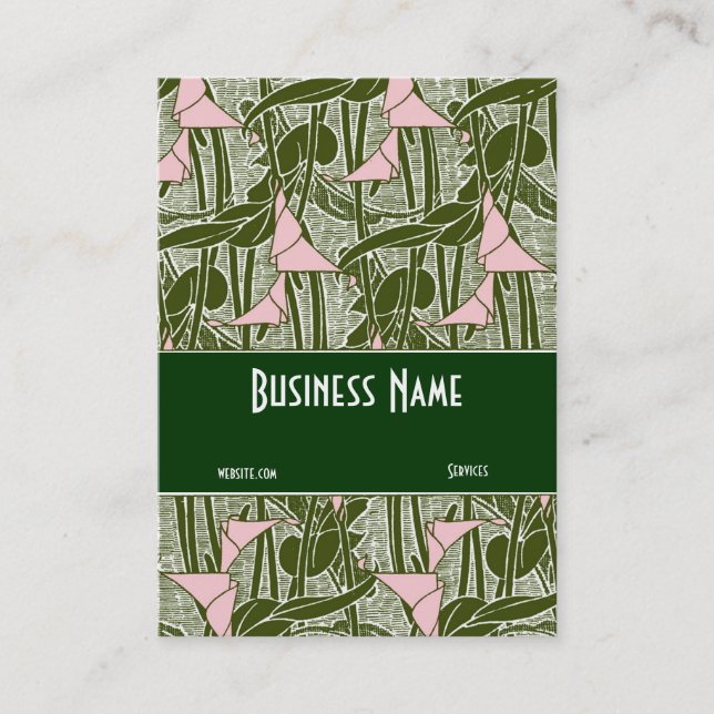 Business Card Art Nouveau Deco Elegant (Front)