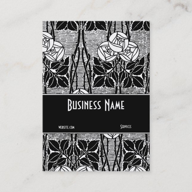 Business Card Art Nouveau Deco Elegant (Front)