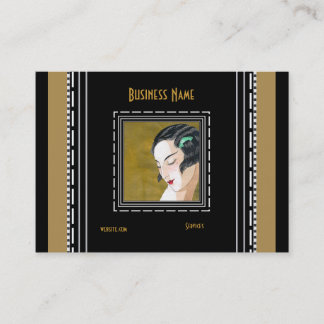 Business Card Art Nouveau Deco Fashion Elegant