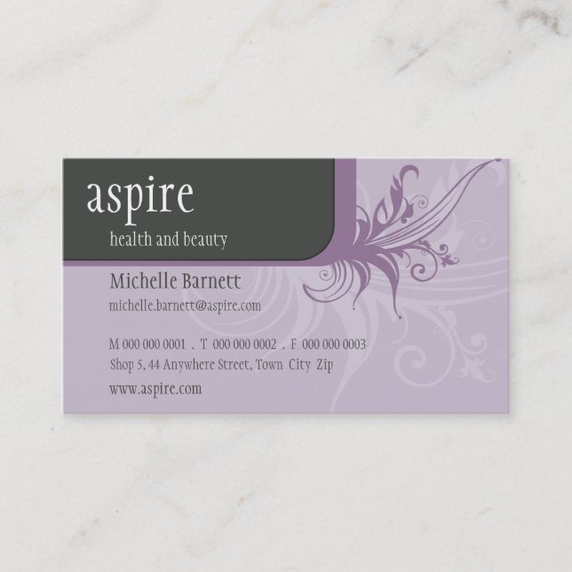 BUSINESS CARD :: aspired flair 10 (Front)