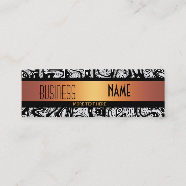 Business Card Australian Wild Gold Black White (Front)