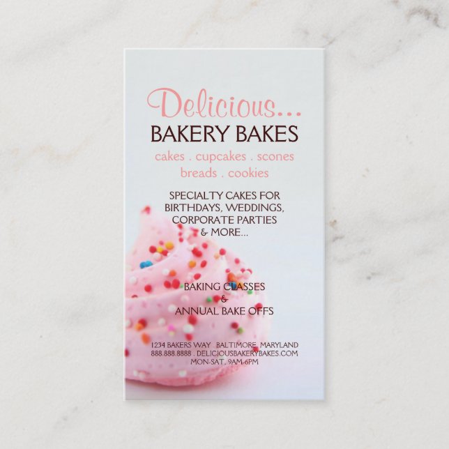 Business Card | Bakery Too |bluepink (Front)