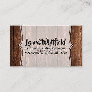Business Card Barn Wood Country Rustic