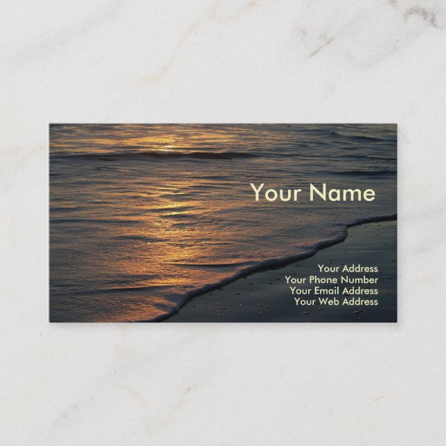 Business Card Beach Sunset (Front)