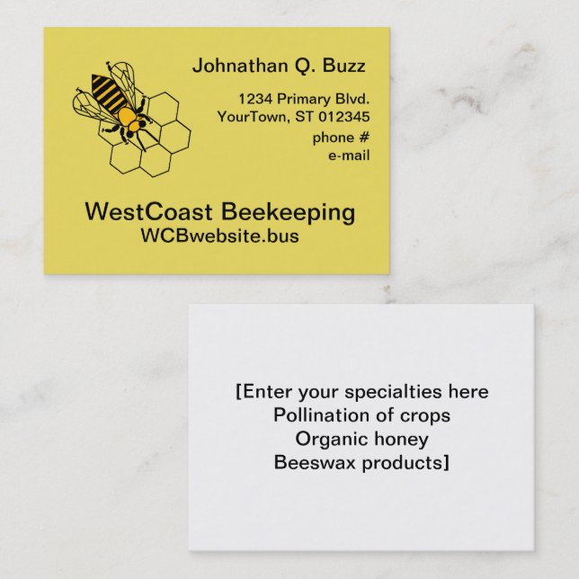 Business Card - Bee Keeper (Front/Back)
