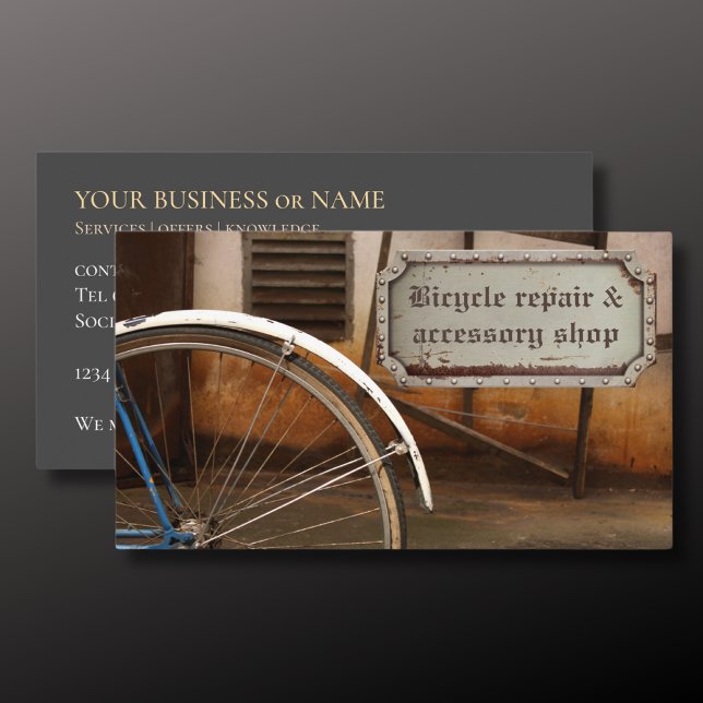Business Card Bicycle repair shop spare parts (Creator Uploaded)