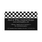 Business Card :: Black & White Chequered Design
